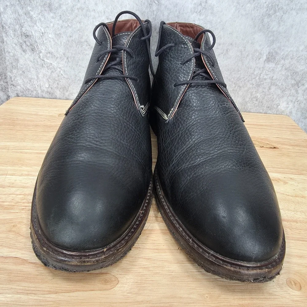 Johnston Murphy Copeland Chukka Boots Mens 12 M Black Sheepskin Leather 25-2021